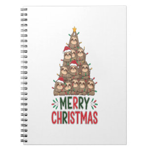 Carnet Joyeux Noël Paresseux Arbre