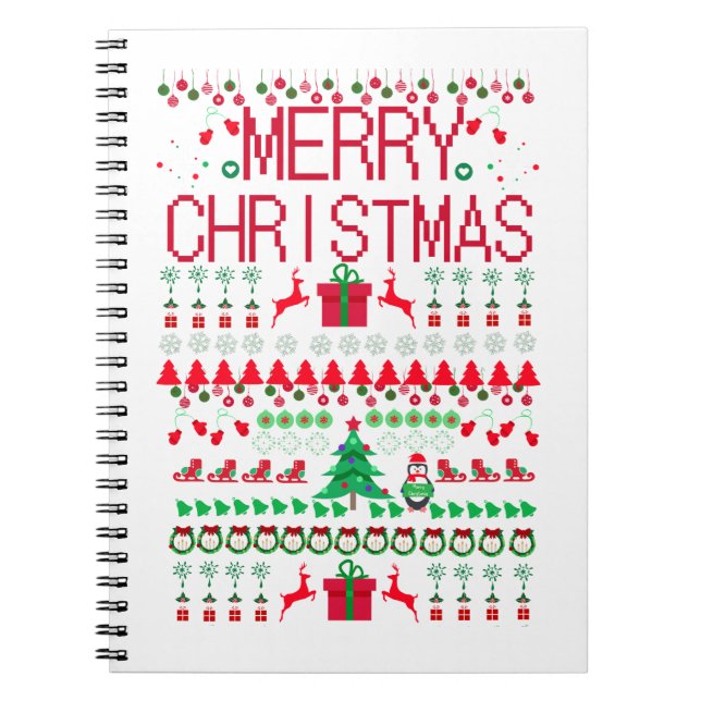 Carnet Joyeux Noël style Sweat hideux (Devant)