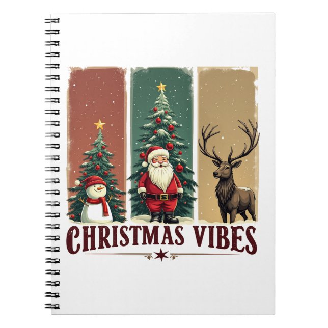 Carnet Joyeux Noël Vibes seulement Noël (Devant)