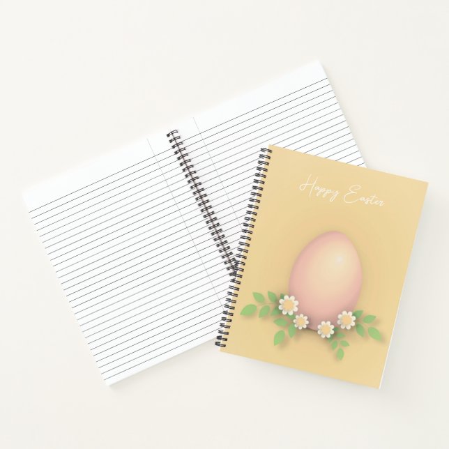 Carnet Joyeux Oeuf et Fleurs de Pâques (Intérieur)