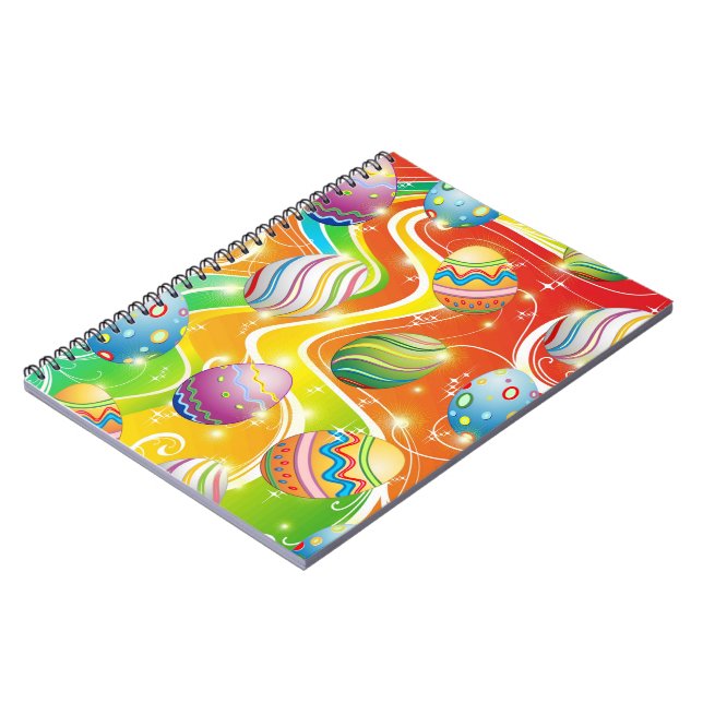 Carnet Joyeux Oeufs de Pâques Design ornemental (Côté gauche)