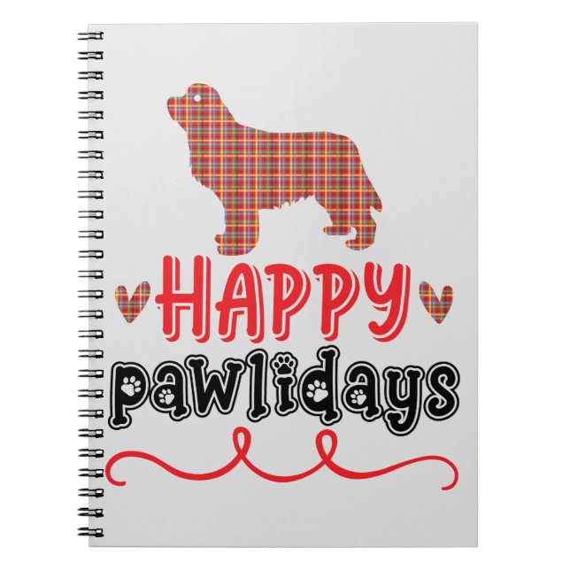 Carnet Joyeux Pawlidays | Jeu de mots amusant (Devant)