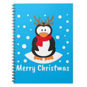 Carnet Joyeux pingouin de Noël