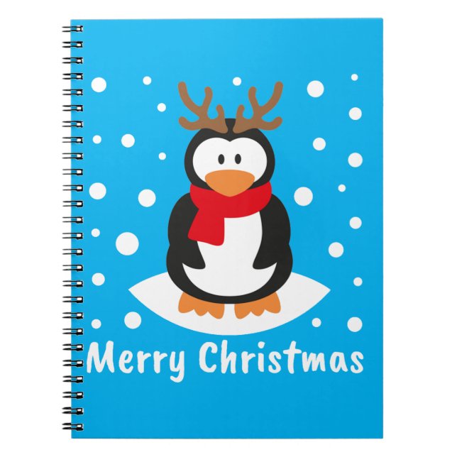 Carnet Joyeux pingouin de Noël (Devant)