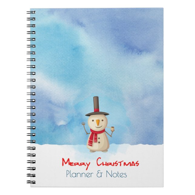 Carnet Joyeux Planificateur De Noël Snowman Agitant Et So (Devant)
