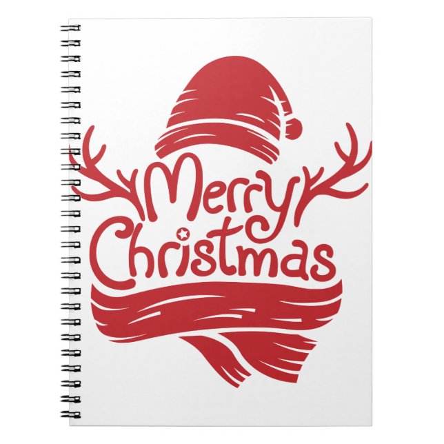 Carnet Joyeux rouge de Noël (Devant)