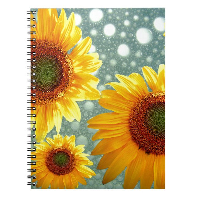 Carnet Joyeux tournesols mousseux (Devant)