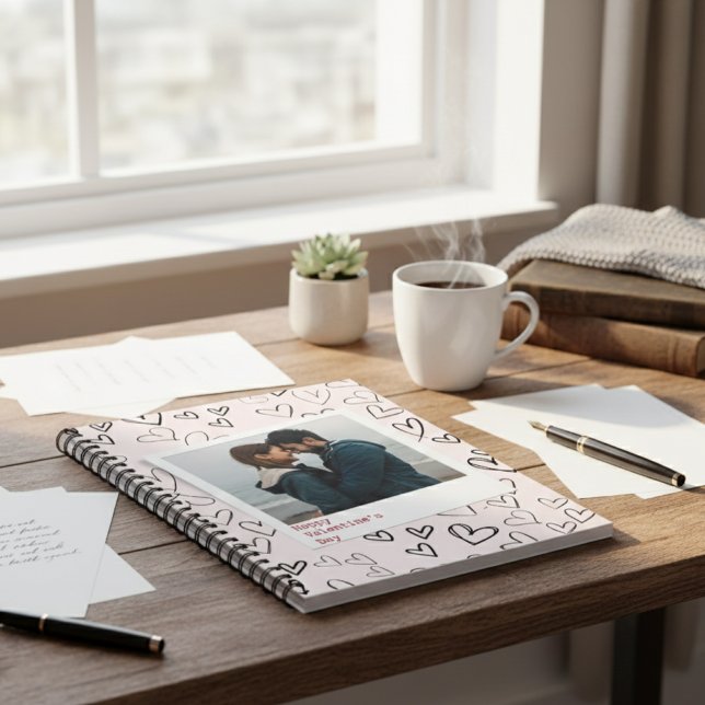 Carnet Joyeux Valentines Jour Moderne Design Romantique P (Créateur téléchargé)