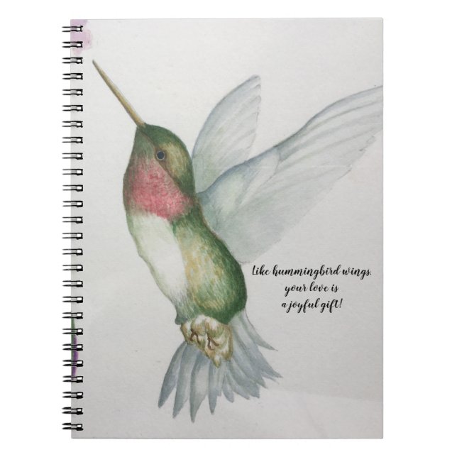 Carnet Joyful Gift Hummingbird Wings Mothers Day Notebook (Devant)