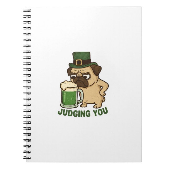 Carnet Judging You Pug St.Patrick's Day (Devant)