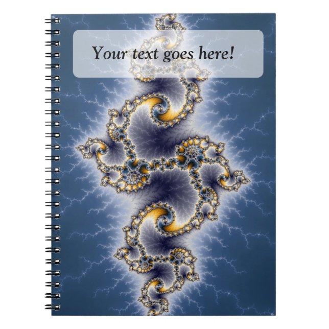 Carnet Julia In Blue - Art Fractal (Devant)