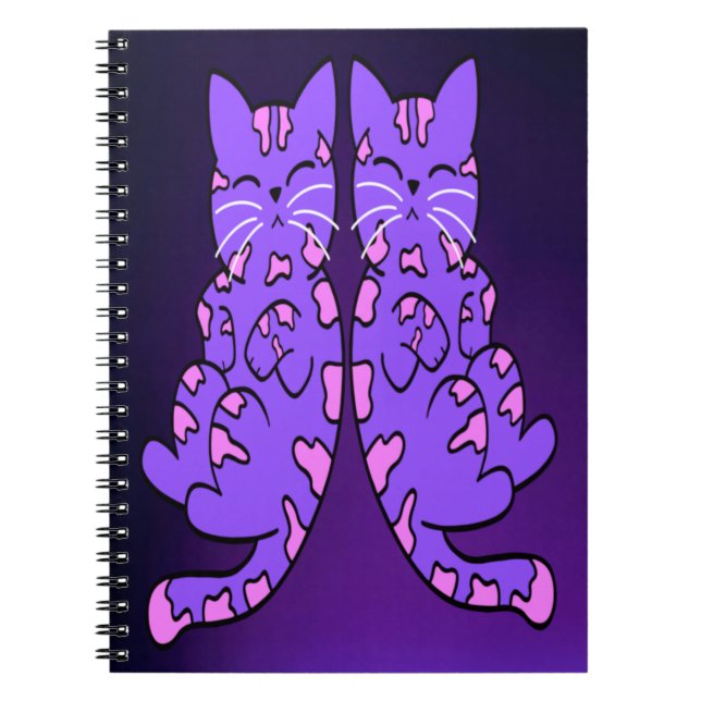 Carnet Jumeaux de Kitten violet (Devant)