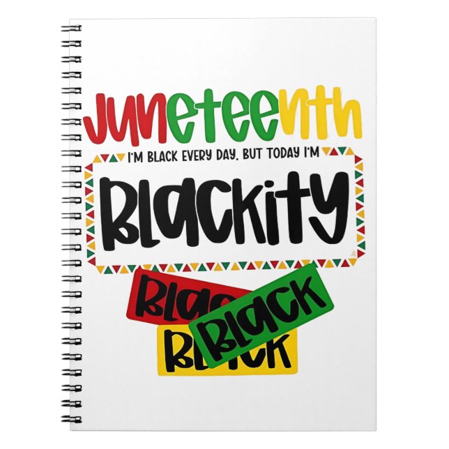 Carnet JunetDix Blackity Noir Noir Funny (Devant)
