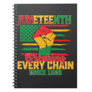 Carnet Juneteenth brisant chaque chaîne depuis 1865