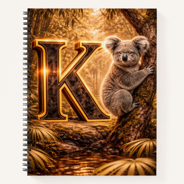 Carnet Jungle Alphabet Letter K Koala Gold Educational  (Devant)