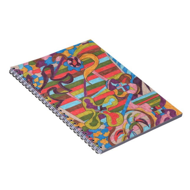 Carnet "Jungle Stripes I" Art Abstrait (Côté Droit)
