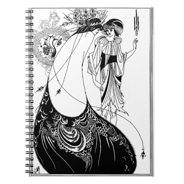 Carnet Jupe Peacock Beardsley Art Nouveau (Devant)