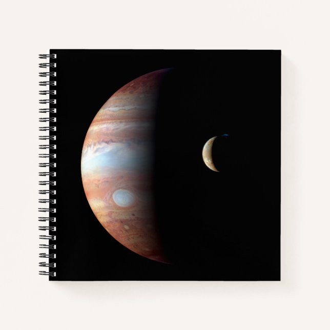 Carnet Jupiter Géant Gaz Planète & Io Galilée Lune (Devant)