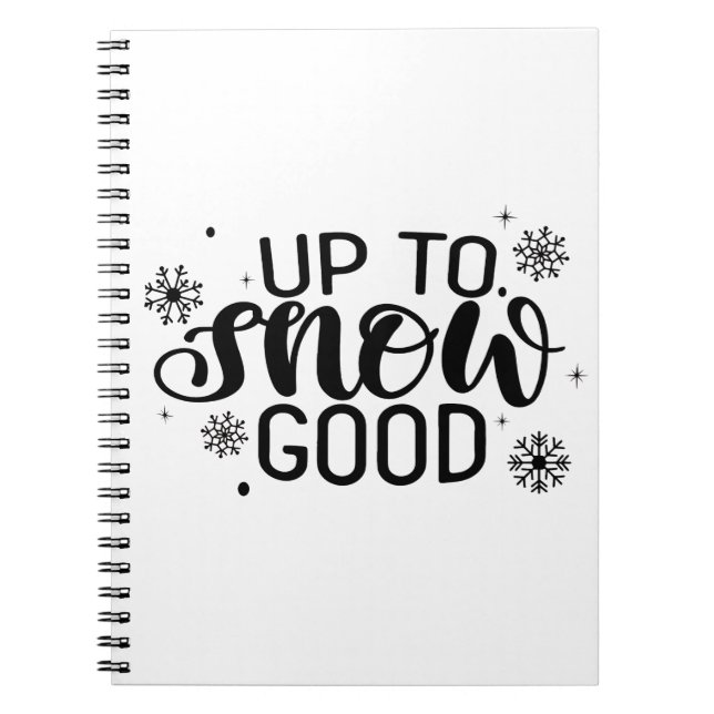 Carnet Jusqu'à neige bonne drôle de Noël Hiver Flocon de  (Devant)