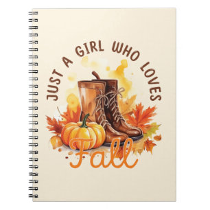 Carnet Just A Girl Who Love Fall - Cosy Autumn Vibes