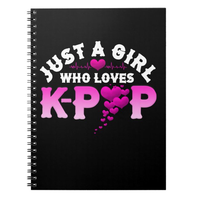 Carnet Just Girl Who Loves K-pop Finger Heart (Devant)