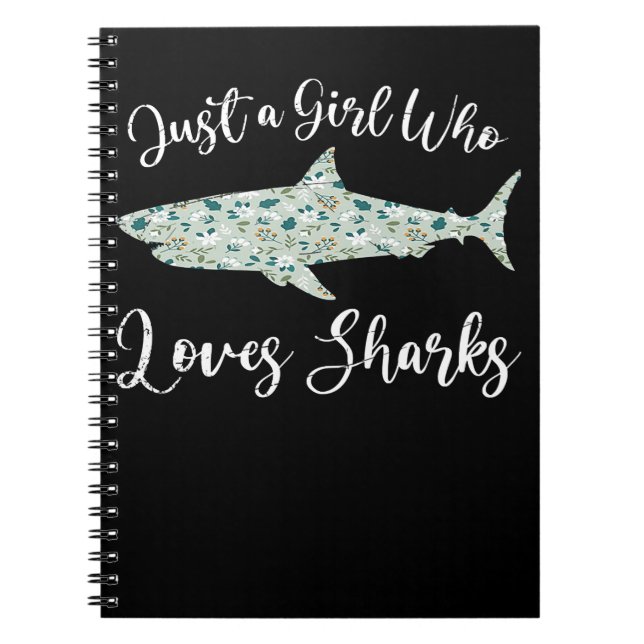 Carnet Just Girl Who Loves Sharks (Devant)