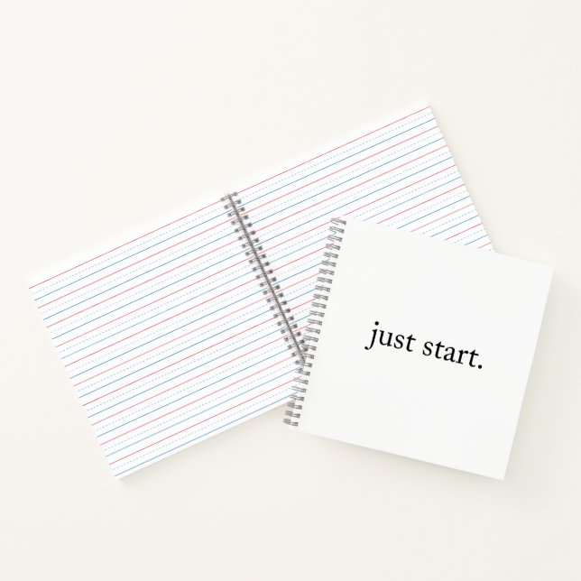 Carnet Just Start Inspiration Quote Spiral Notebook (Intérieur)