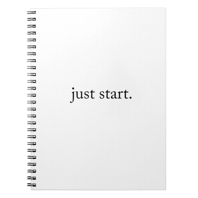 Carnet Just Start Inspiring Quote Spiral Photo Notebook (Devant)