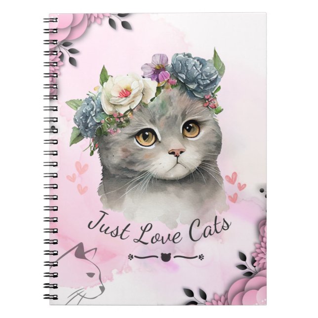 Carnet Juste aimer les chats (Devant)