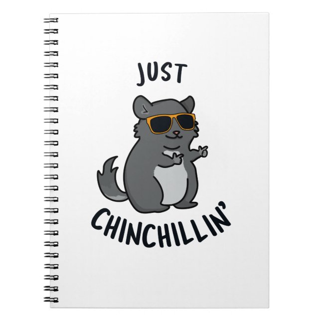 Carnet Juste Chin-Chillin Funny Chinchilla Pun (Devant)