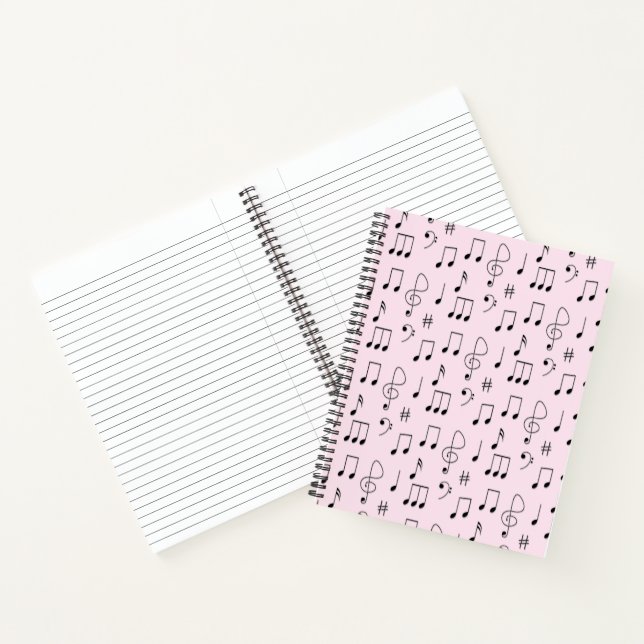 Carnet Juste Noté rose (Intérieur)