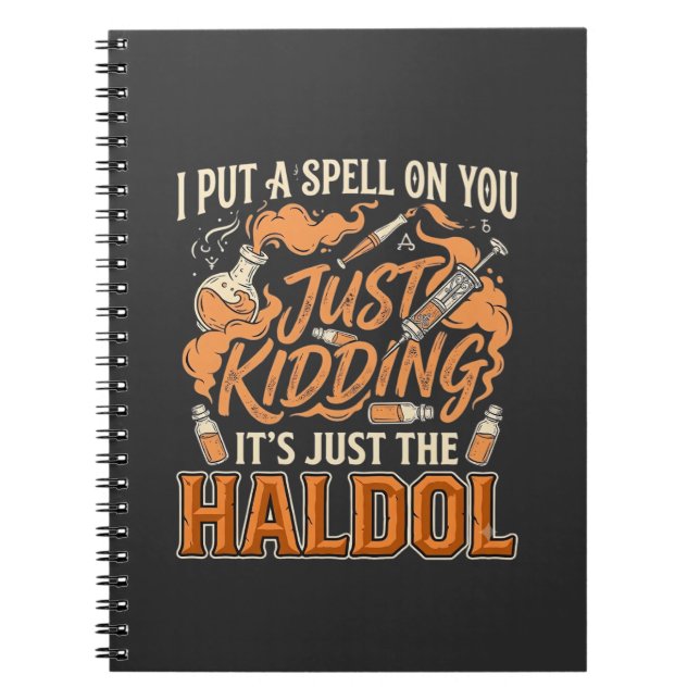 Carnet Juste pour rire Haldol Halloween Flacon de potion  (Devant)