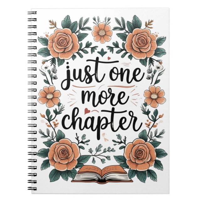 Carnet Juste un chapitre de plus – Floral Book Lover (Devant)