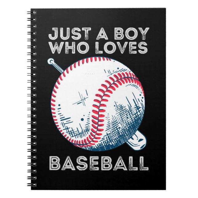 Carnet Juste un garçon qui aime baseball Batter baseball  (Devant)