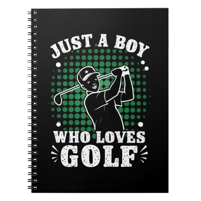 Carnet Juste un garçon qui aime le golfeur de golf de clu (Devant)