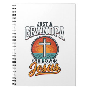 Carnet Juste un grand-père qui aime Jésus Vintage Cross S