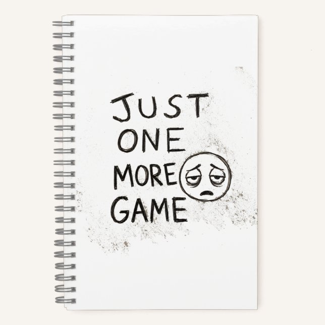 Carnet Juste un jeu de plus Citation drôle de joueur (Recto)
