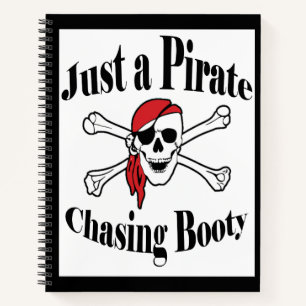 Carnet Juste un pirate pourchasser le chou - crâne coloré