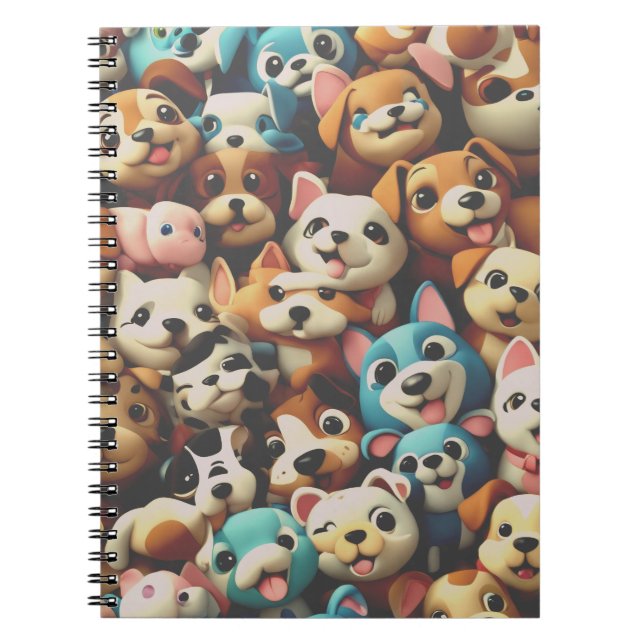 Carnet Juste un tas de chiots heureux (Devant)