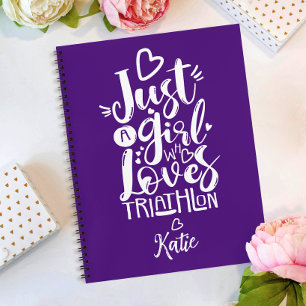 Carnet Juste un triathlon de fille Amour Fun Script viole