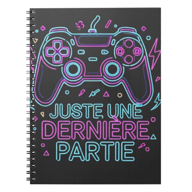 Carnet Juste Une Dernière Partie Gamer Notebook - Retro (Devant)