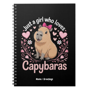 Carnet Juste une fille qui aime Capybaras drôle mignon ca