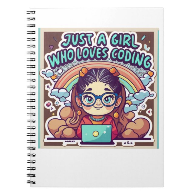 Carnet Juste Une Fille Qui Aime Coder Geek Coding Femmes (Devant)
