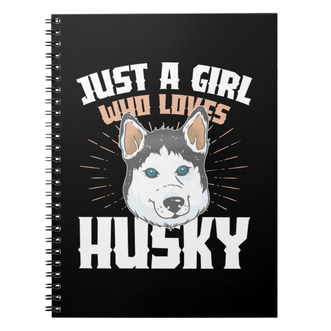 Carnet Juste Une Fille Qui Aime Husky (Devant)