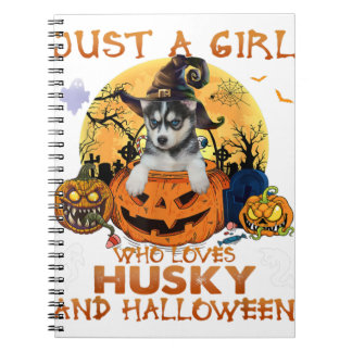 Carnet Juste Une Fille Qui Aime Husky Et Halloween Husky