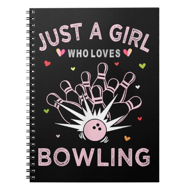 Carnet Juste Une Fille Qui Aime Le Bowling (Devant)