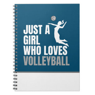 Carnet Juste Une Fille Qui Aime Le Joueur De Volley-ball