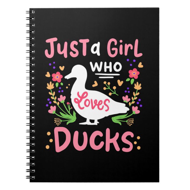 Carnet Juste une fille qui aime les canards (Devant)
