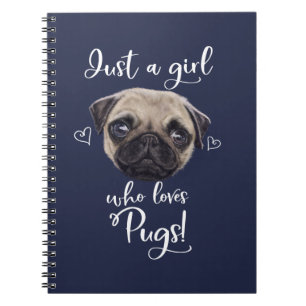 Carnet Juste une fille qui aime les Carlins