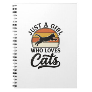 Carnet Juste une fille qui aime les chats Design de chat